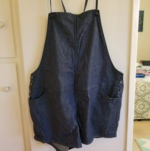 NWT Torrid Chambray Overall Shorts
